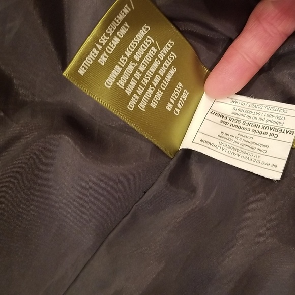 like new Soia & Kyo Dark Gray Heavily Filled Knee Length Down Parka - Picture 11 of 11